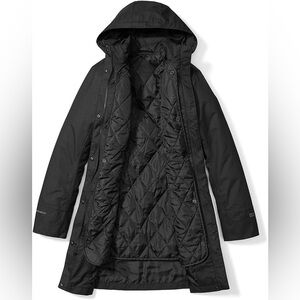 Eddie Bauer Girl-On-The-Go Snow/Rain coat in Olive with removable quilted liner